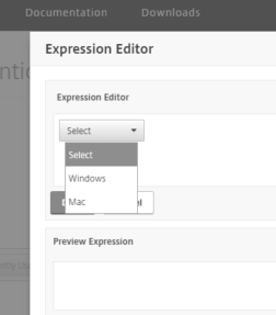 Expression editor