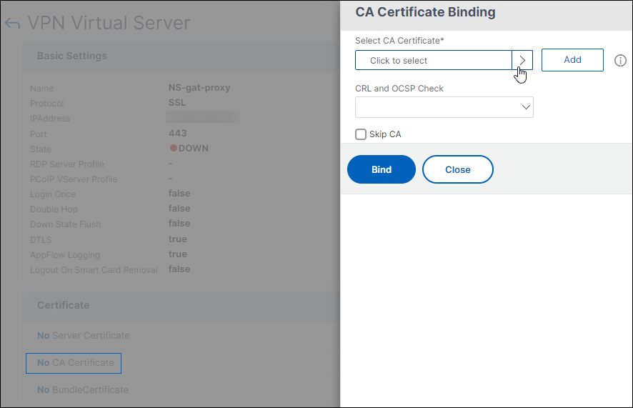 Adding a root certificate as a CA