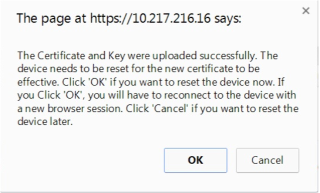 Install certificate key using LOM step 6A