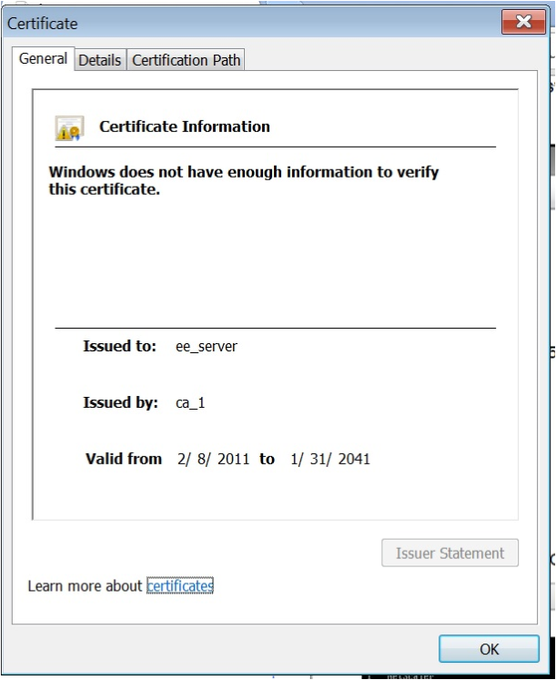 Installer le certificat étape 9