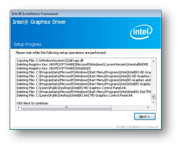 Intel Graphics Driverセットアップ