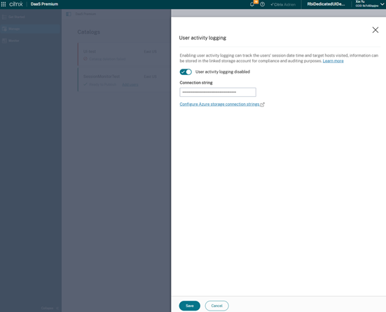 User Activity Logging