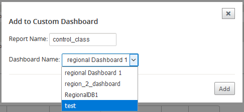 Add to custom dashboard