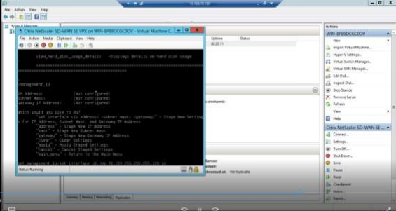 Hyperviseur SD-WAN installer VM attribuer IP