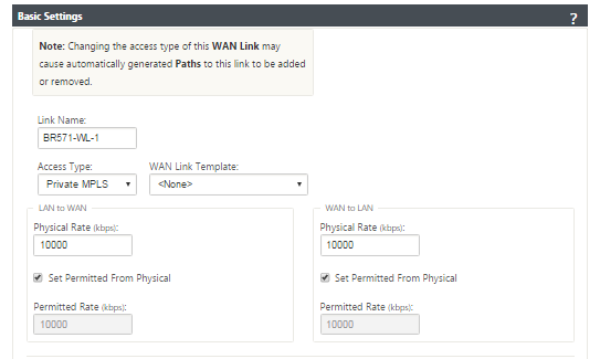 MPLS-Gateway modus WAN-Links Zweig