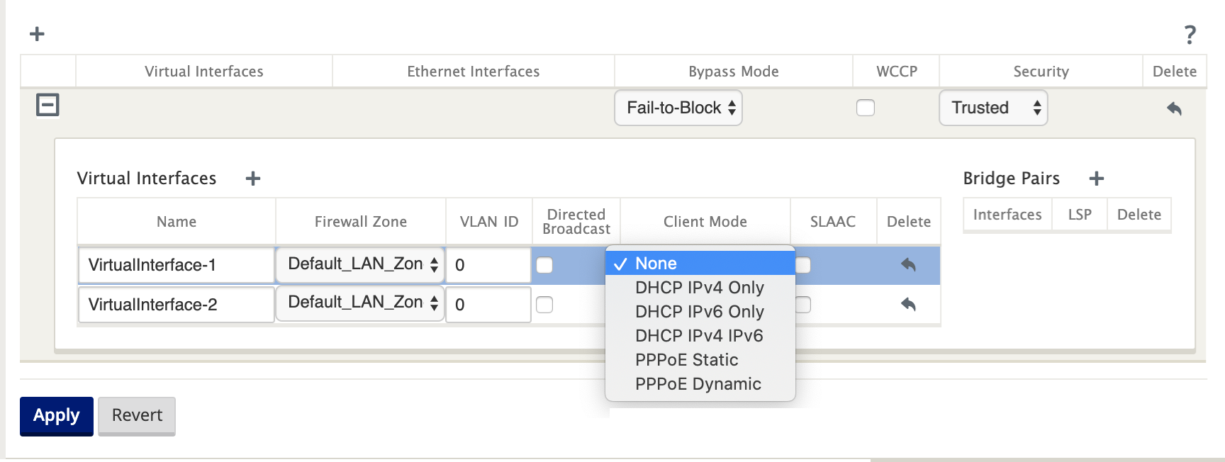 Mode client DHCP
