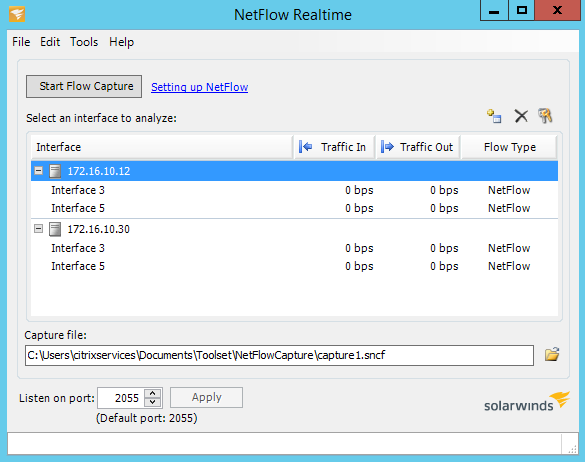 Exportación NetFlow en tiempo real
