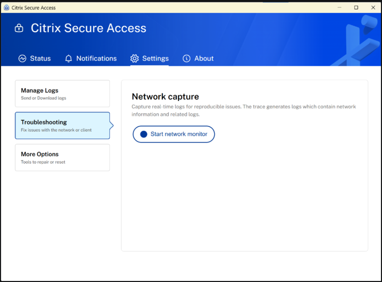 Start a packet capture