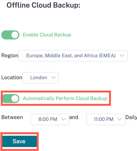 Automatically perform cloud backup