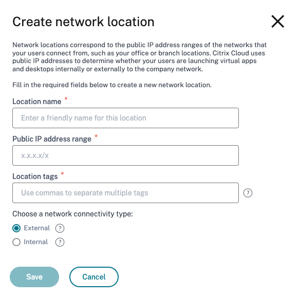 Adaptive access new network location