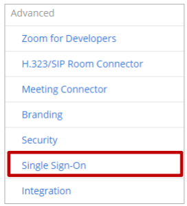 Select single sign-on