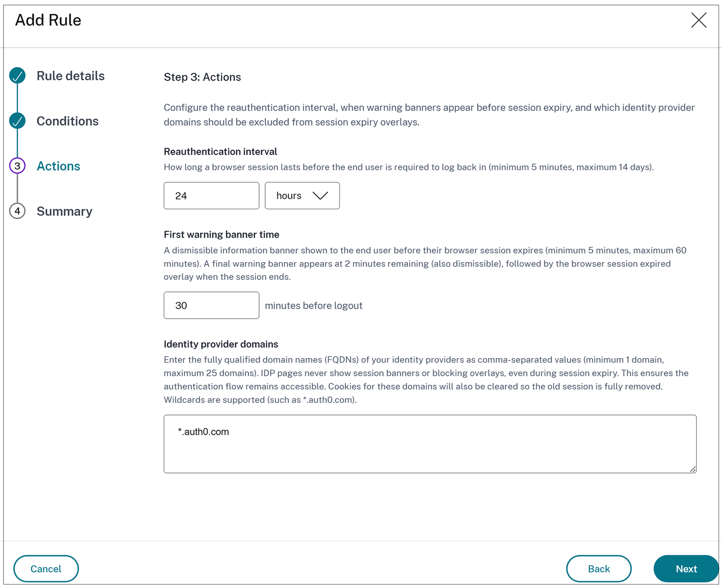 Session reauthentication