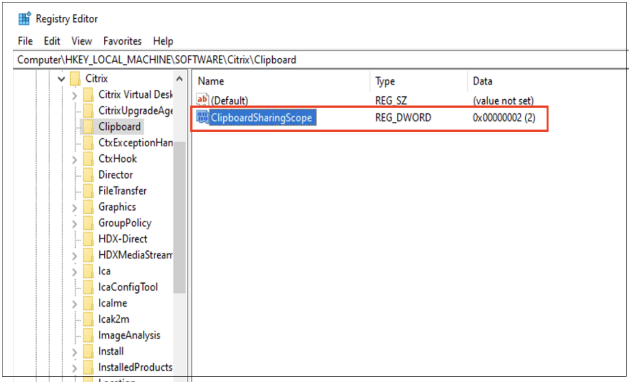 Clipboard container registry