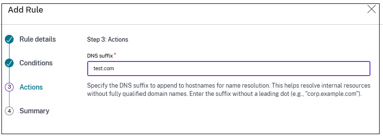DNS suffix name