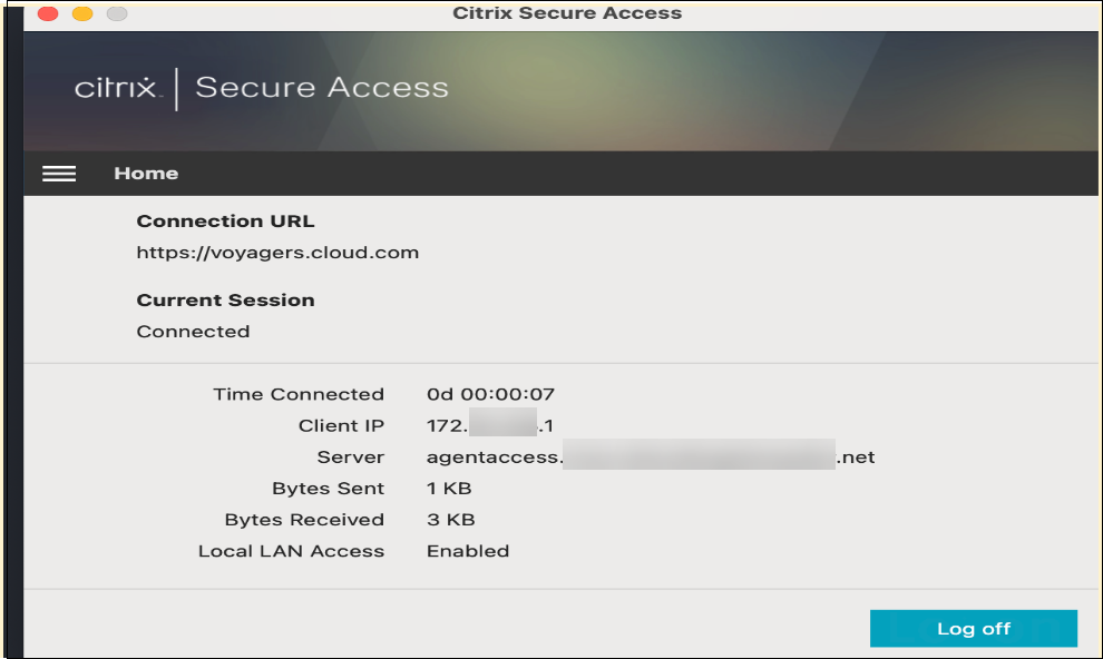 Local LAN access enabled