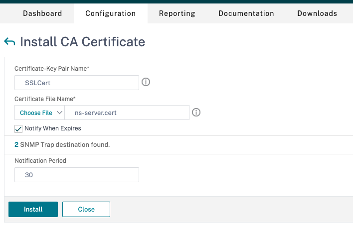 Installieren des CA-Zertifikats