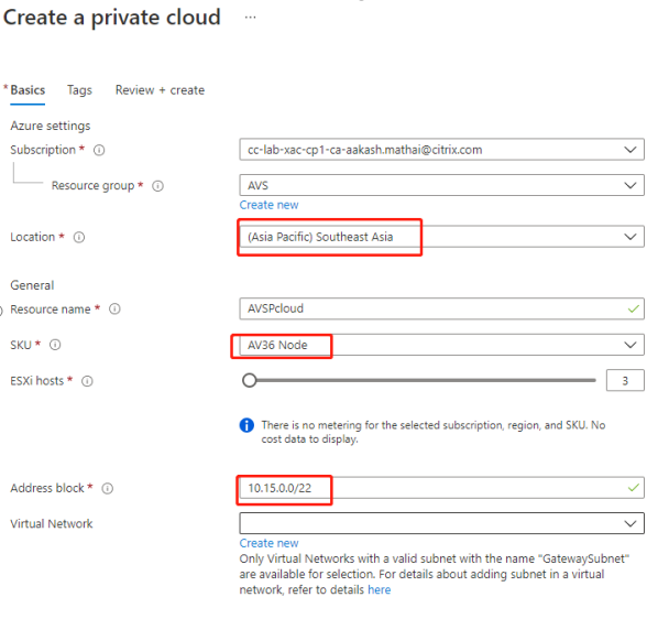Azure ASV: creare un cloud privato