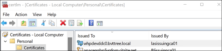 Personnel > Certificats