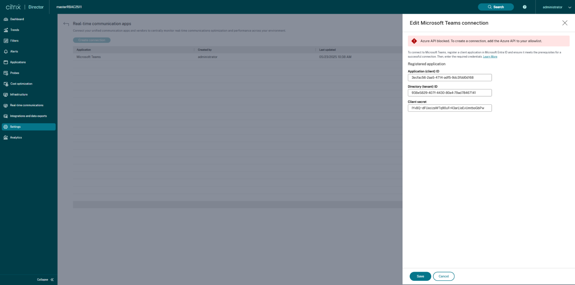 Azure api blocked