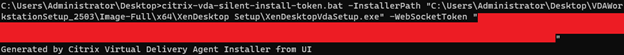 Script with Web Socket token