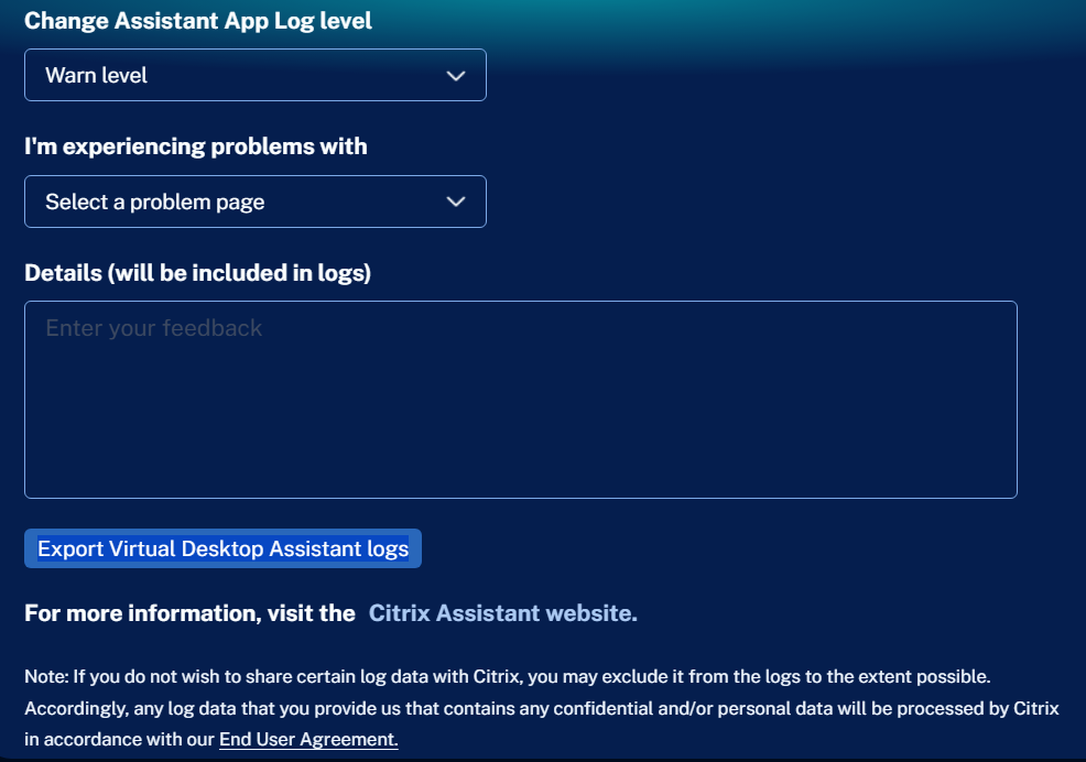 Citrix Assistant app AOT