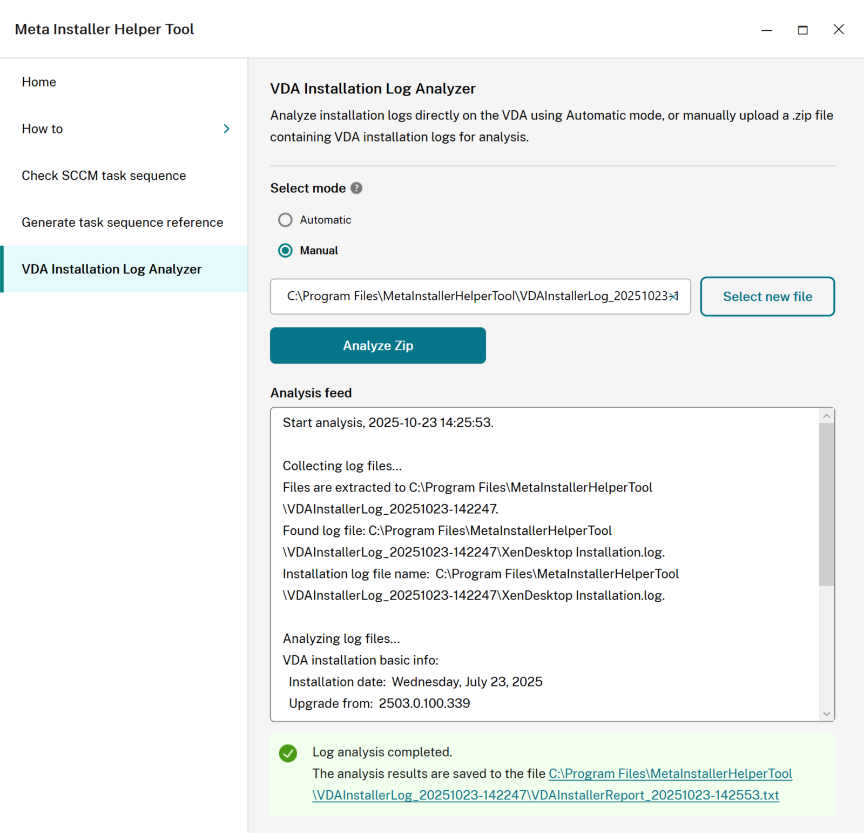 Meta installer log analyzer 2