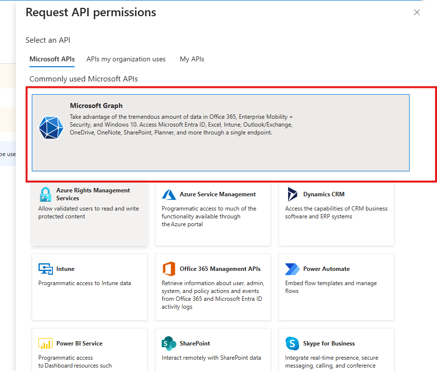 Microsoft graph