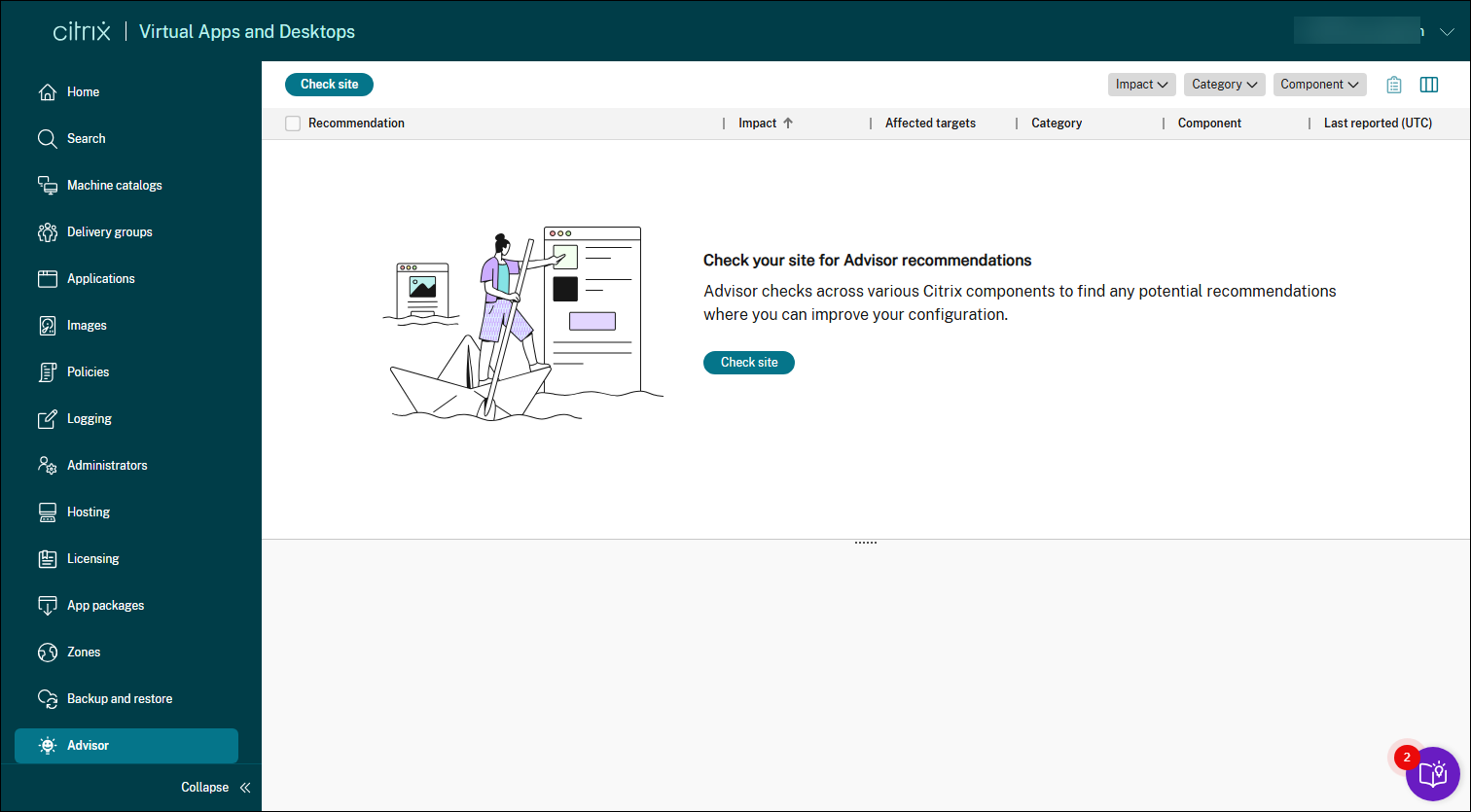 Advisor landing page