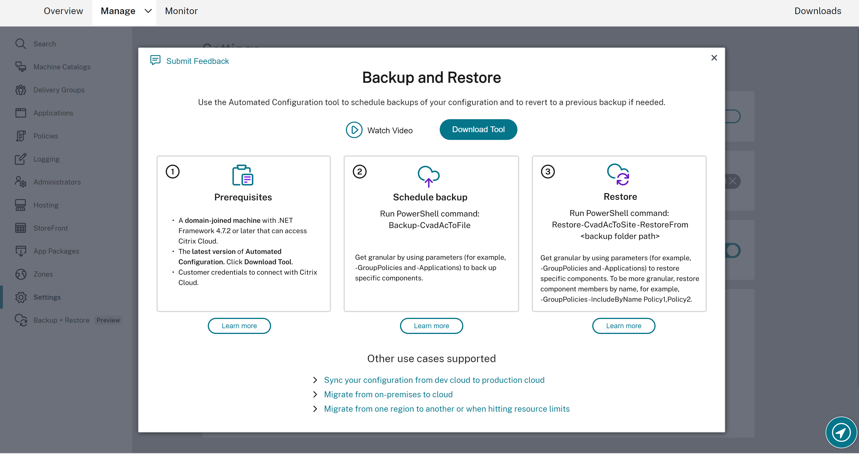 migrate to cloud full config