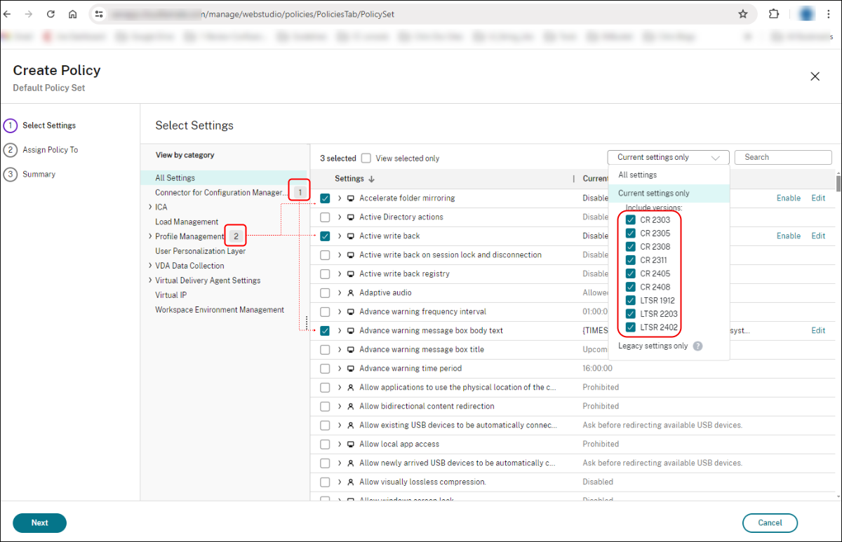 Improved Policies UI