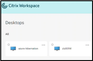 VM mit Citrix Workspace wieder aufnehmen