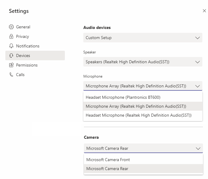 Modo de otimização para Microsoft Teams 