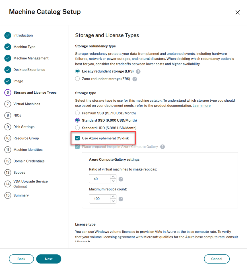 Use Azure ephemeral OS disk