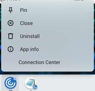 Connection center option