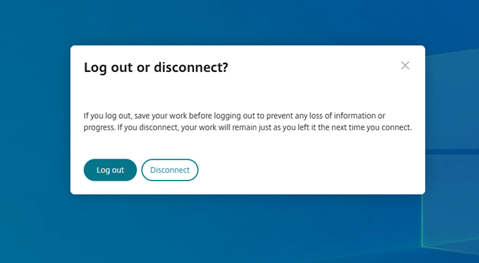 Disconnect Prompt