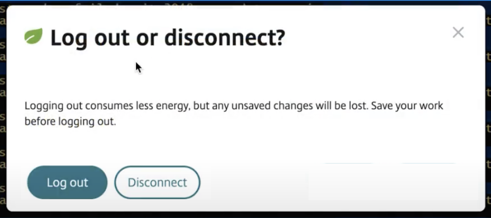 Disconnect Prompt