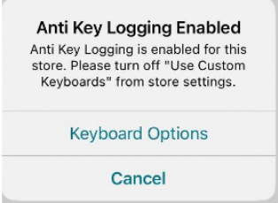 Anti-keylogging enabled