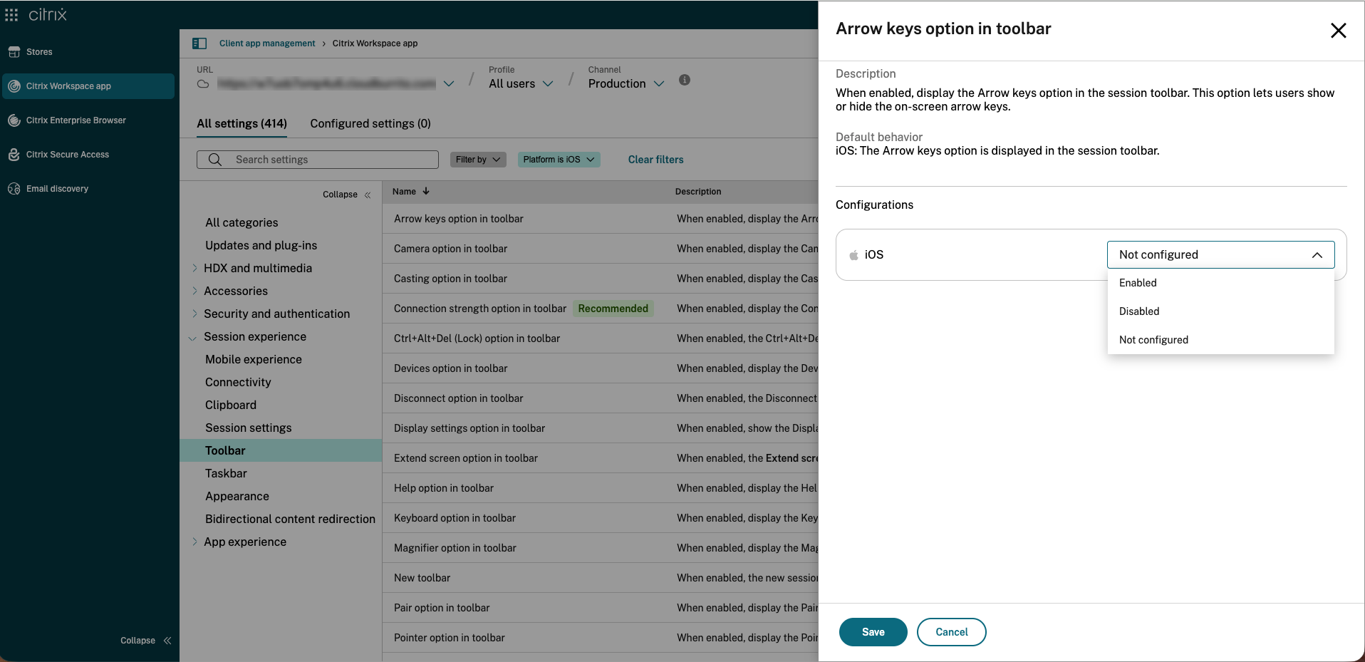 Gacs Platform Filter Options