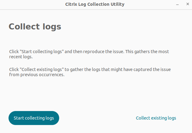 Citrix log collection utility