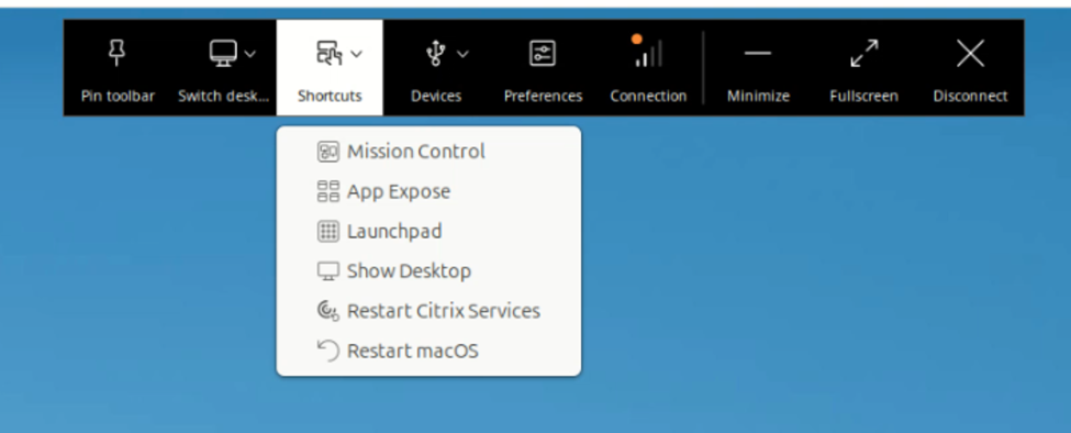 Shortcuts List