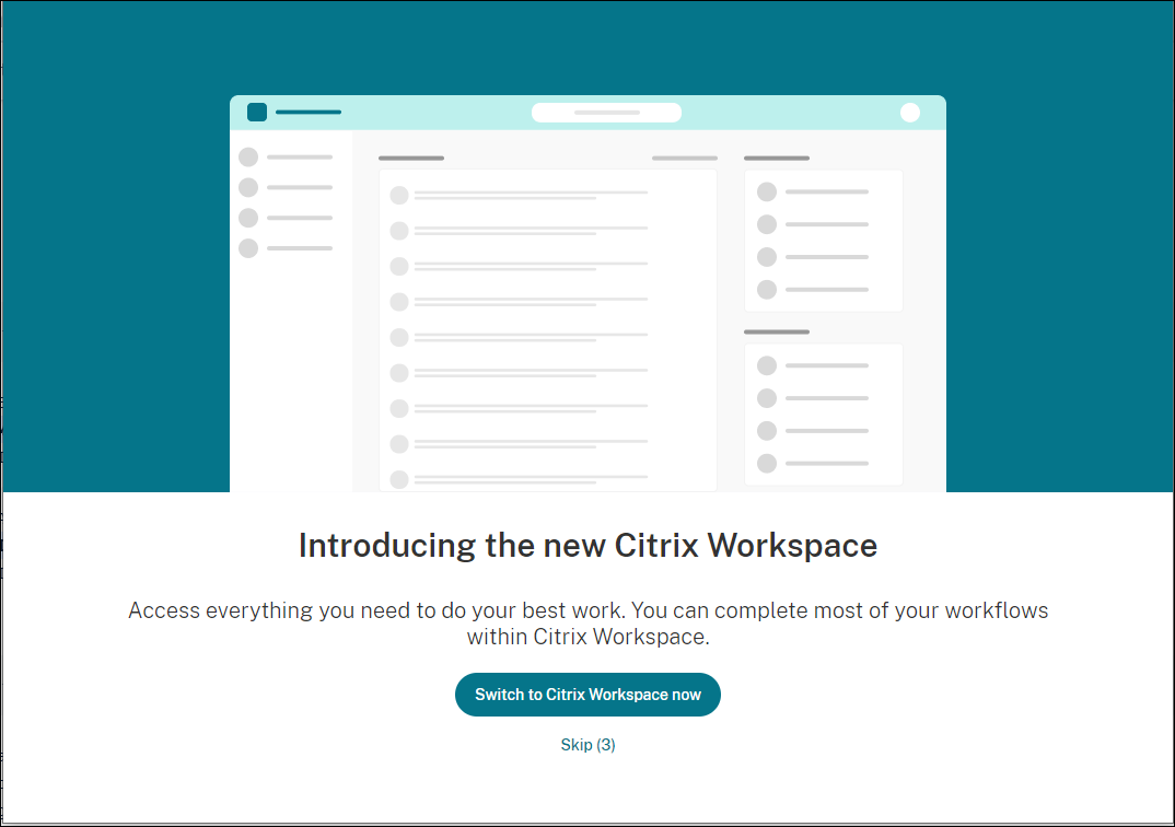 Switch to Citrix Workspace