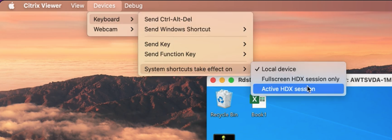 System shortcut