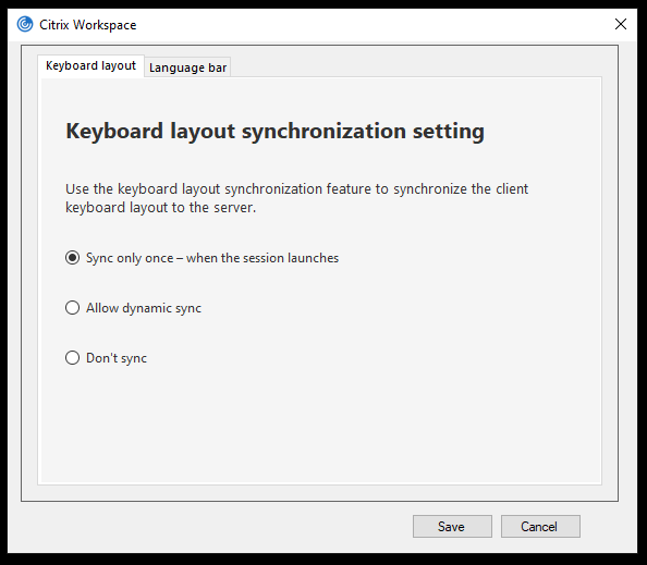 keyboard mapping in citrix reciver for mac