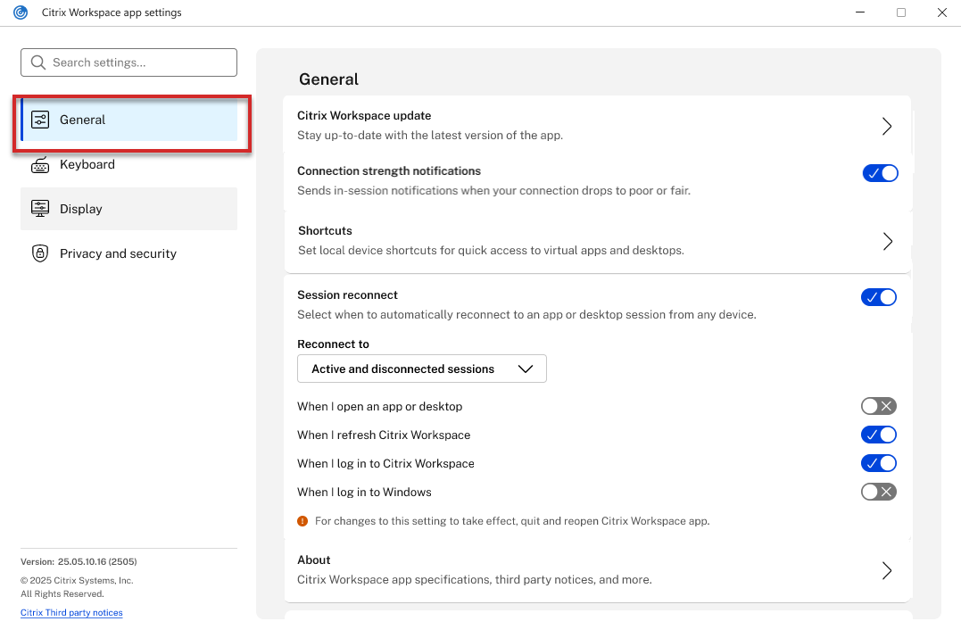 Redesigned App Level General Settings