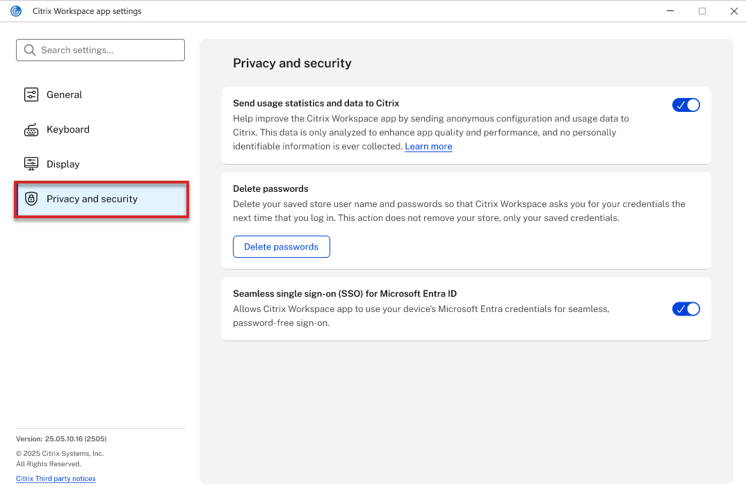 Redesigned App Level Privacy Settings