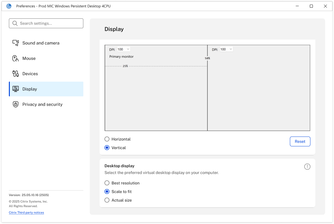 Redesigned In-session Display Settings