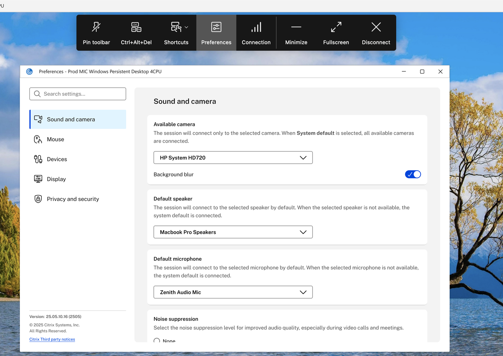 Redesigned In-session Sound Settings