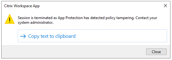 Policy Tampering detection error - Windows