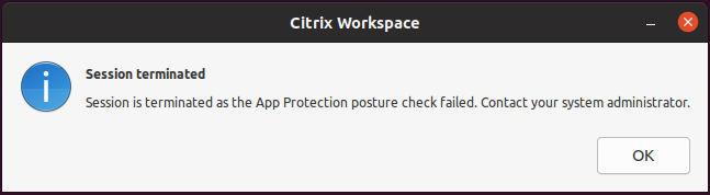 Posture check error in Linux