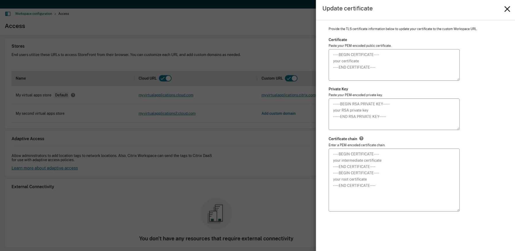 Certificate Update